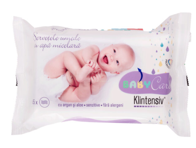 KLINTENSIV - SERVETELE UMEDE BABY 65 BUC